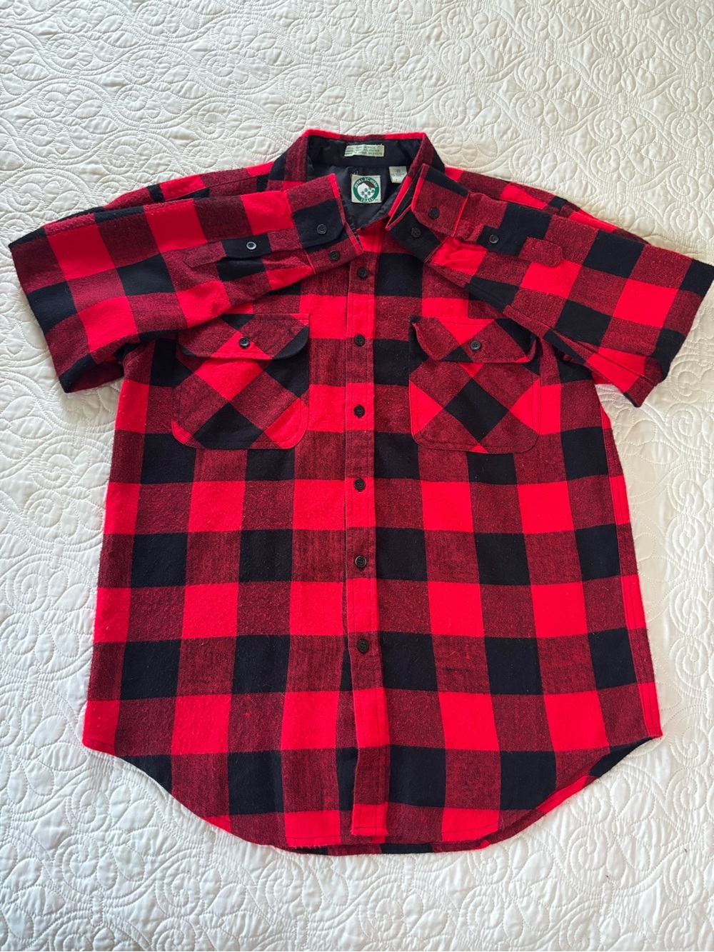 Vintage Red and Black Plaid Flannel Appalachian Trail Men's Shirt